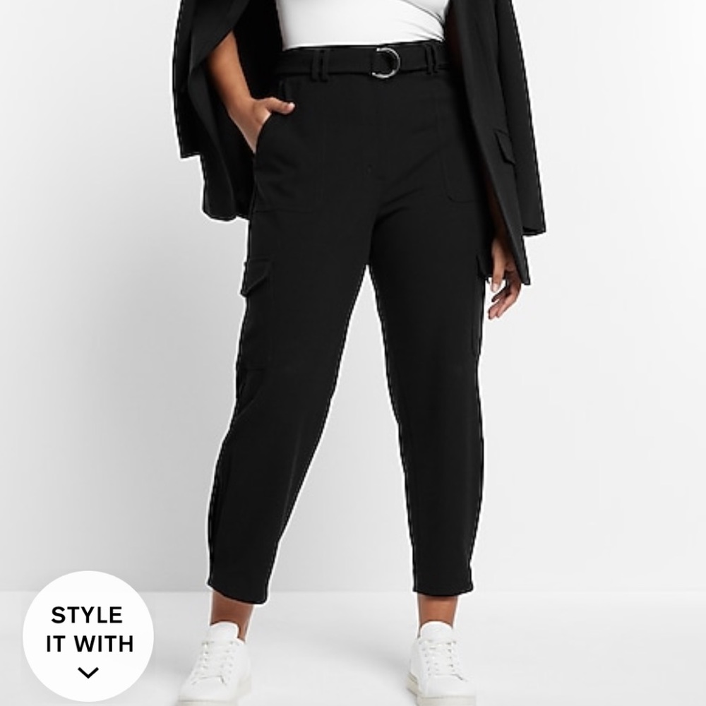 Express black cargo pants 12S